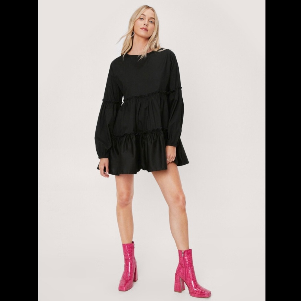 NWT Black Nasty Gal Babydoll Dress